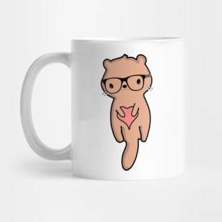 Cute Hipster Otter T-Shirt Mug